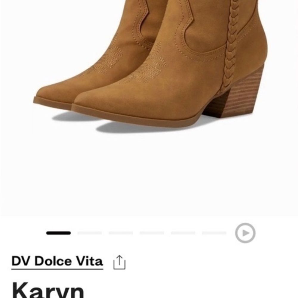 DV by Dolce Vita Tan Heeled Boots Western Style